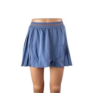 NEW Forever 21 Blue High Waisted Pleated A Line Tennis Mini Skirt Skort Size S